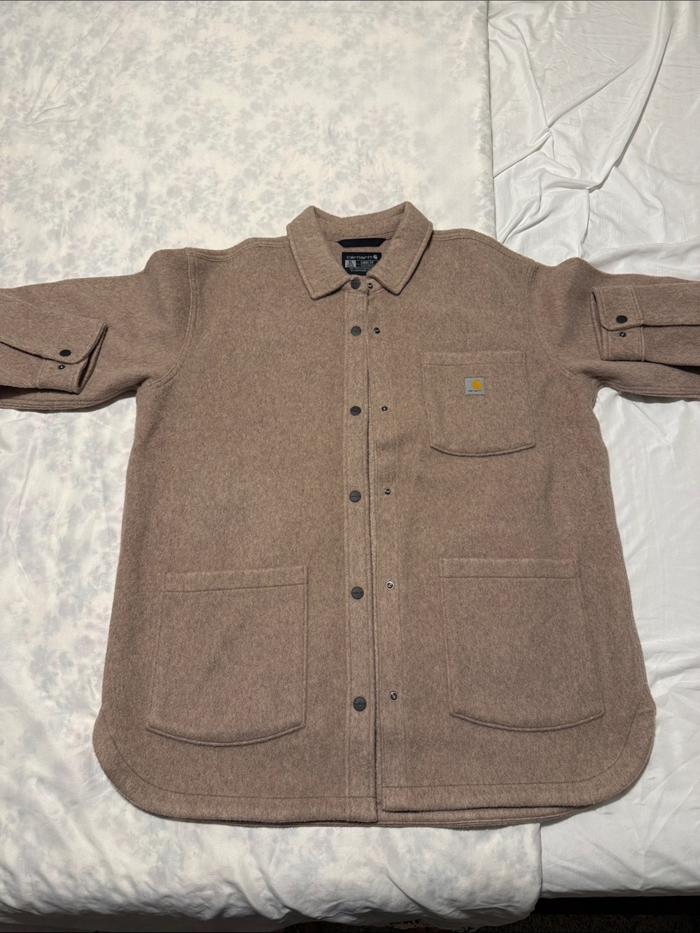 Carhartt women’s light mauve Wool-Blend Shirt Jacket